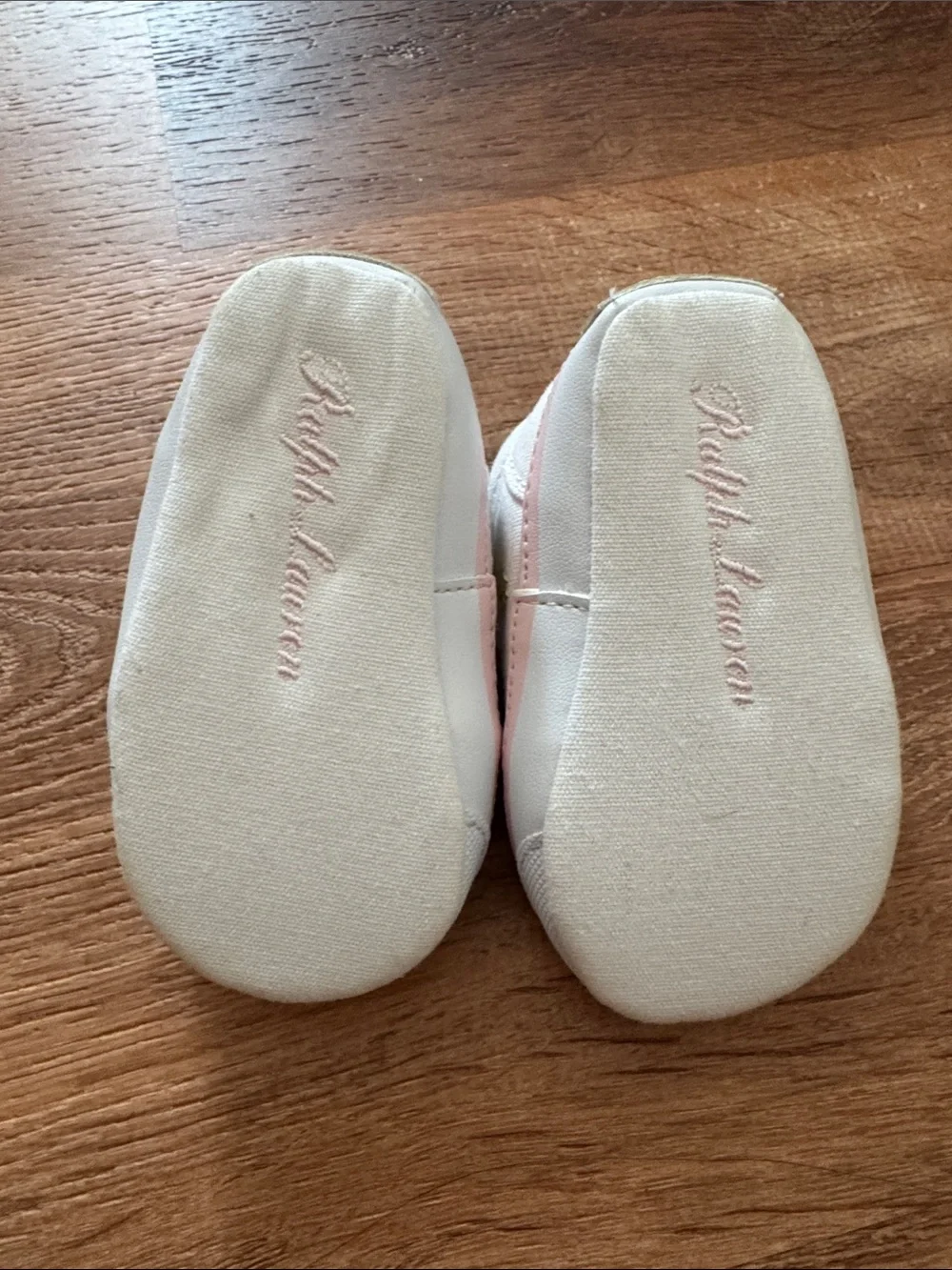 Polo Baby Slip-On Canvas Shoes in Light Gray with Pastel Logos